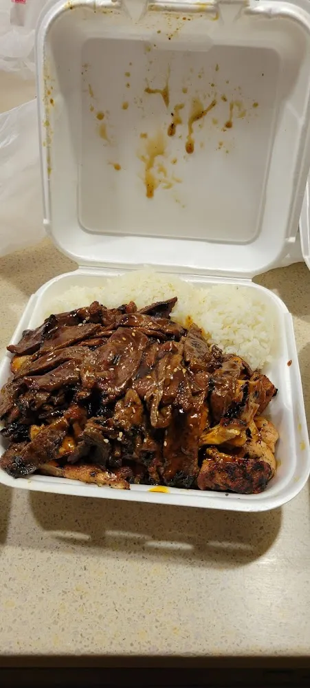 Chicken Teriyaki with Beef Teriyaki